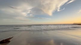 Sunset at Ventura Pier in Ventura, California, USA