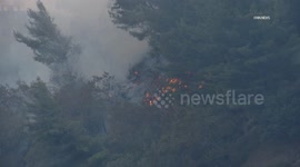 US, Los Angeles: Hollywood Hills West Wildfire