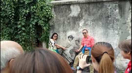 Tourists Flock to Iconic ‘Children on Bicycle’ Street Art in Georgetown Penang, Malaysia