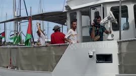 Free Palestine fanatics set sail from Barcelona to Gaza