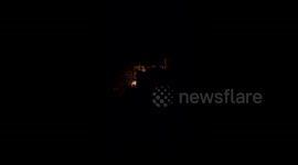 Fires Engulf Homes After Drone Strikes in Sheikh Radwan