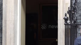 UK PM Starmer leaves 10 Downing Street for PMQ at Parliament