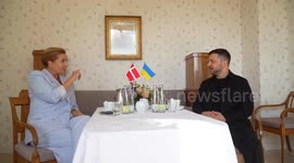 Ukrainian President Zelenskyy meets Danish Prime Minister Frederiksen in Marienborg