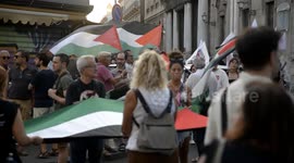 Italy: Thousands march in Italy in support of Palestine, Global Sumud Fleet