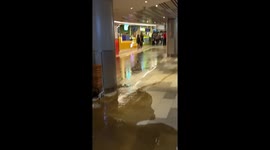 Shopping mall basement flooded after sprinkler pipe bursts in Singapore