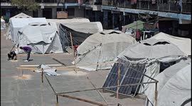 Displaced Palestinians struggle to shelter at UNRWA school in Deir al-Balah
