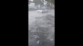France: Heavy Rain and Hail Flood Streets in Saint-Chamond