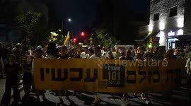 Israelis protest in West Jerusalem demanding release of captives in Gaza