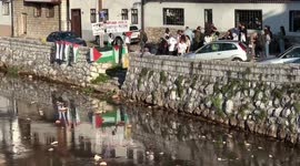 Paper boats launched in Bosnian capital in solidarity with Gaza-bound Sumud flotilla