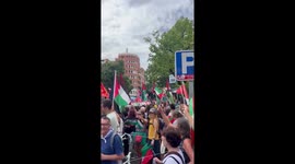 Pro-Palestinian protest disrupts Vuelta a España stage in Bilbao, Spain