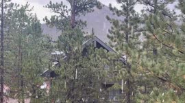 Hailstorm from Lee Canyon in Las Vegas, Nevada, USA