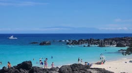 Scenic day at Kua Bay in Kona, Hawaii, USA