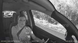 Shocking dashcam appears to show woman texting while driving before crash