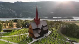 Stunning drone footage captures Norway's historic Innlandet region