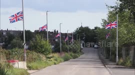 Union and St George flags line streets in Kent, UK following online campaign