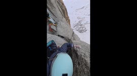 Climber accidentally drops shoe in mountains – Chamonix, France
