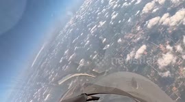 Egypt: U.S. Air Force Pilot POV Shows Simulated Air Battle