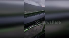 US: Air Force Pilot POV Captures Dramatic Firefighting Over Wildfires