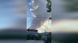 Türkiye: Large Wildfire Near Gündoğdu Tepesi Threatens Infrastructure In Bursa