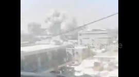 Israeli airstrikes just targeted Mushtaha Tower in Gaza City