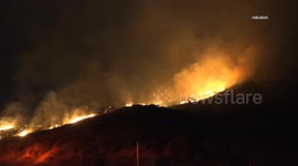 US, Los Angeles: Jurupa Valley Pyrite Wildfire Continues To Burn Part 2
