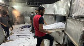Funeral held for 10 Palestinians killed in Israeli Strike in Gaza