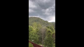 Gusty storm approaches Valle Crucis, North Carolina, USA
