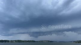 Spinning storm clouds in Annapolis, Maryland, USA