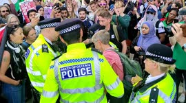 Police Arrest Elderly Woman Under Terrorism Laws - Palestine Action. Parliament Square, London, UK 6th Sep 2025
