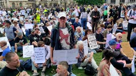 Hundreds of People Protest for Palestine Action, Parliament Square, London, UK, 9th September 2025