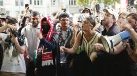 Scuffles break out as police make arrests during protest in support of Palestine Action in Parliament Square