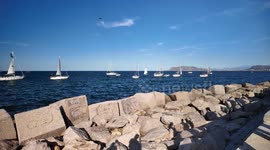 Sailboats and protest march in Palermo Gaza rally