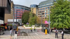 UK: Old BBC centre on fire in Wood Lane London