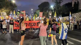 Israeli protesters in Haifa call for hostage release, end to Gaza war