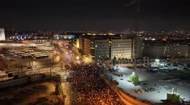 DRONE - Hundreds in Jerusalem call for hostage release and Gaza war end