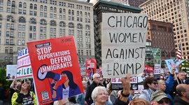 Demonstrators rally in Chicago against Trump immigration policies