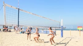 Second day of the Hermosa Beach Open Professional Beach Volleyball Tournament