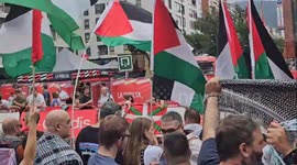 Protest in Bilbao Against Israel Premier Tech Participation in La Vuelta