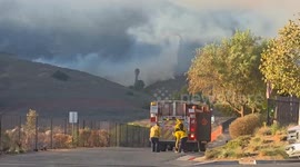 Pyrite Fire continues to burn in California