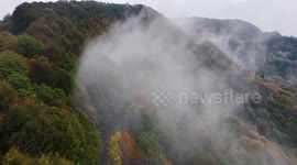 Türkiye: Autumn mist blankets Cam Mountain forests in Türkiye