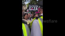 UK: Protestors confronting the police during a pro-Palestine demonstration at the Parliament Square in London