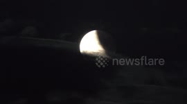 Lunar Eclipse Over St Ives. The Blood Moon Unveils Itself Over St Ives' Steeple