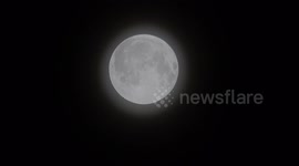 The September Full Moon, known as the Corn Moon high in the East London sky