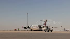 Syria: The Syrian Minister Of Health And The Qatari Ambassador Receive A Qatari Airlift Of Aid To Syria