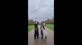 Passersby cheer as girlfriend proposes to her female partner in England