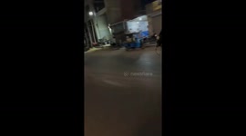I was out in the market with my friends when I saw some people racing their horses and in the meantime, a horse fell onto the road.