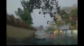 Wall suddenly collapses onto Maybach worth $210,000 in China