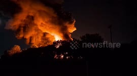 US: Massive Fire Destroys Abandoned Buildings in Northeast Minneapolis