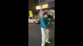 Backflip attempt fails in Cheonan-si, South Korea