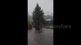 US: Heavy Rainfall Soaks Newton, NJ